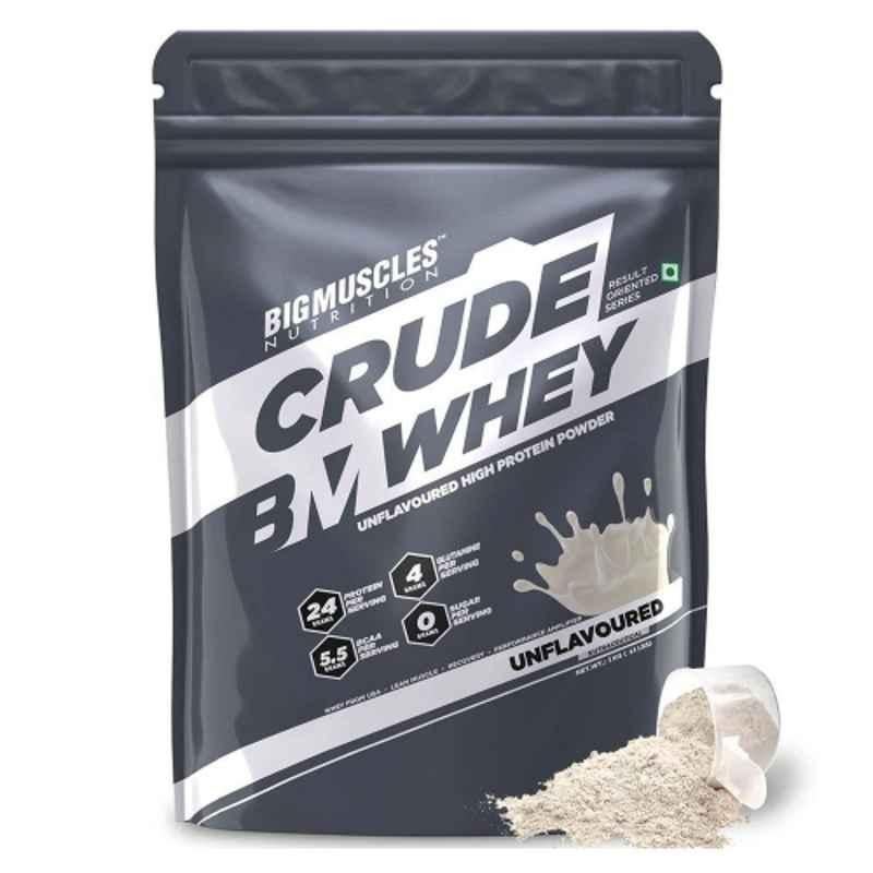 Big Muscles 1kg Unflavoured Crude Whey Protein Powder