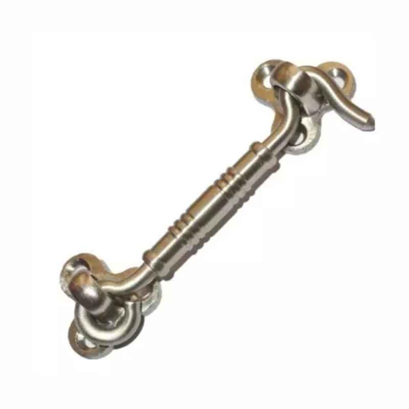 RiseOm 6 inch Brass Flower Eye Gate Hook, CK-5ARO-6U3O (Pack of 2)
