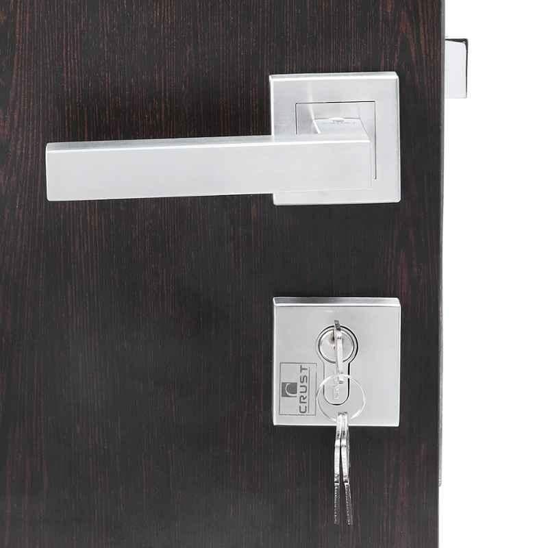 Handle Waala Rose LB-201 60mm Stainless Steel Silver Both Side Key Mortise Door Lock Set