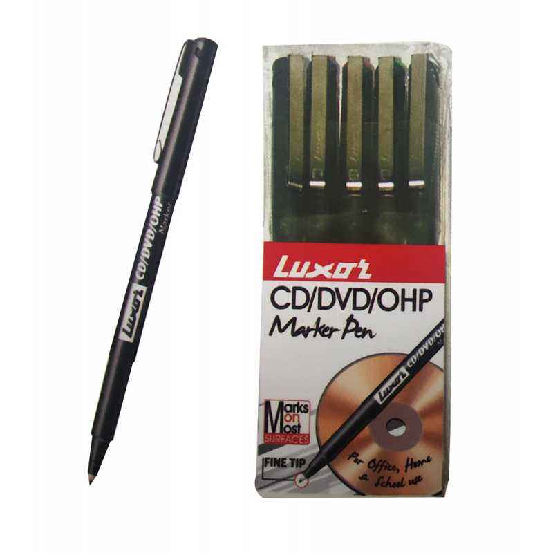 Luxor 968 Black Fine Tip CD/DVD/OHP Marker