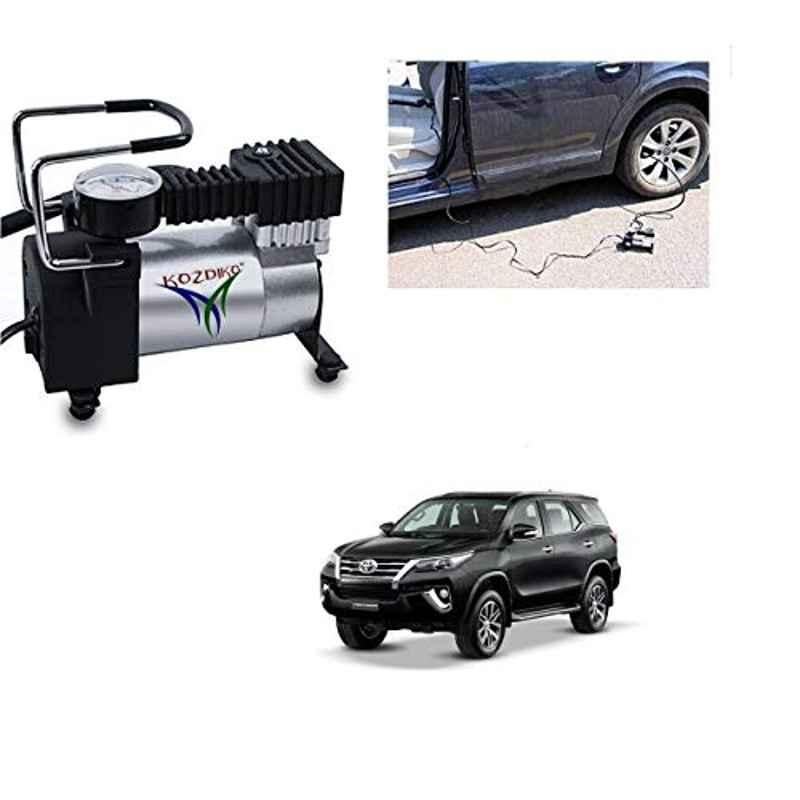 Kozdiko 12V DC Heavy Duty Metal Tyre Inflator for Toyota New Fortuner 2016, Tyre_Inflator_D21