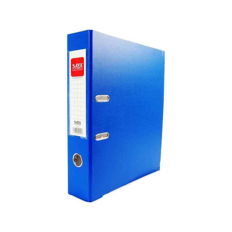 Saya sy901 Royal Blue One side Original PVC Cover Lever Arch File, Weight: 412 g (Pack of 10)