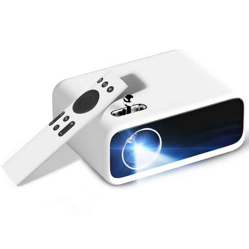 Wanbo Mini 2900lm Portable Projector 1080P, LTPS LCD, 176 inch Large Screenï¿½ with Built in Speaker (White)
