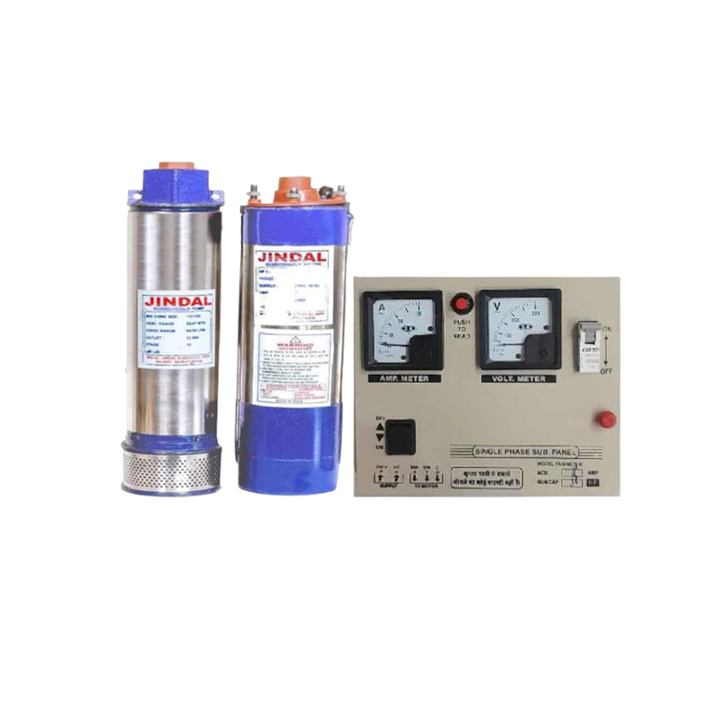 Jindal 1 HP Oil Filled Borewell Submersible Pump with Control Panel