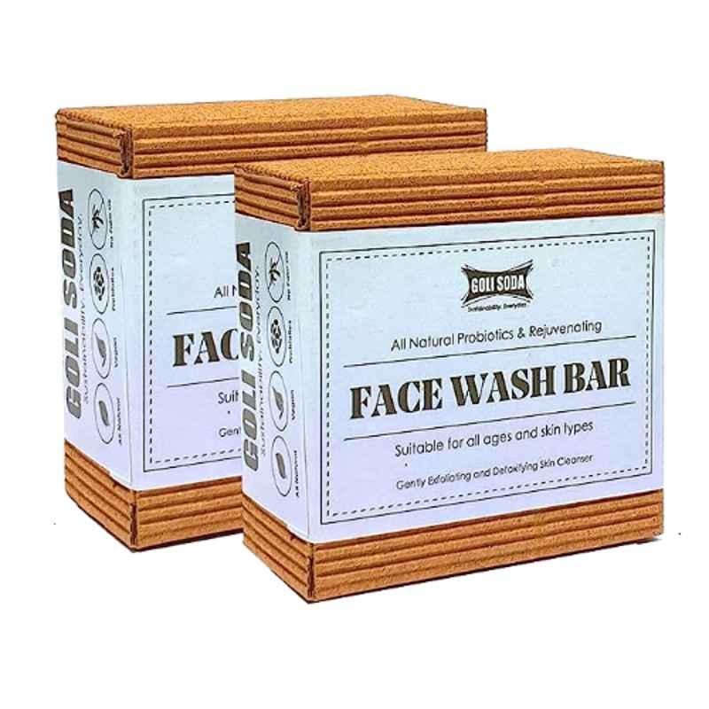 Goli Soda 90g All Natural Probiotics Face Wash Soap, GSFW001x2 (Pack of 2)
