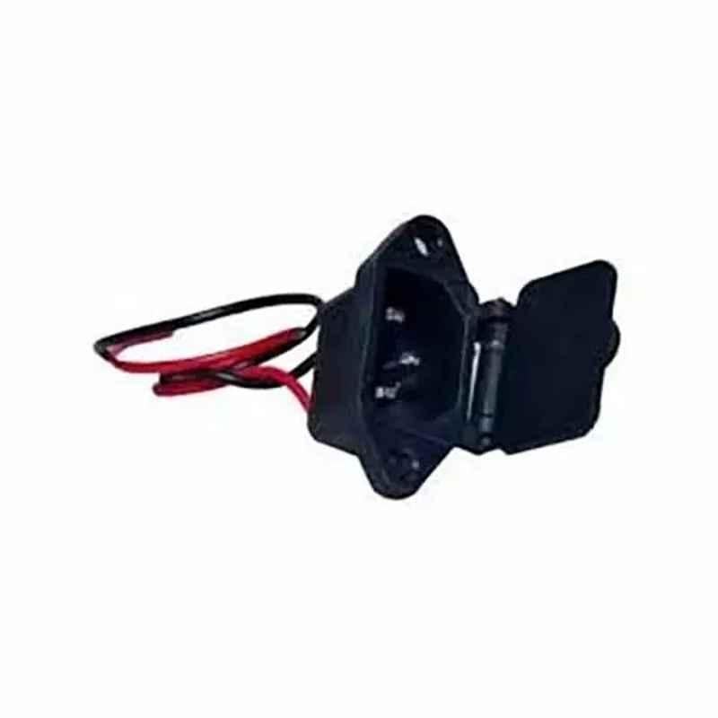 Shwarya Black Charging Socket with Wire and Cap, 6130799