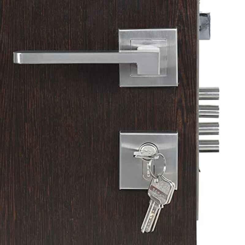 Homexpert Rose LB306-R-BSK 60mm Stainless Steel Silver Both Side Key Mortise Door Lock Set