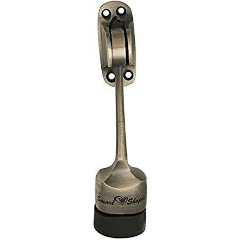 Smart Shophar 6 inch Brass Antique Vanilla Door Stopper, SHA10ST-VANI-AN06-P1