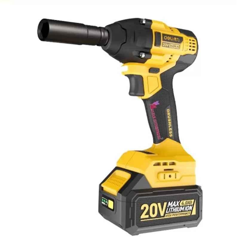 Malfah Enterprises 1/2 inch Plastic Yellow 2 in 1 Cordless Impact Wrench with Battery