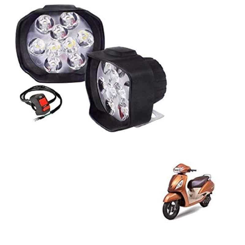 Kozdiko 2 Pcs 15W 9 LED 6000k Sheen Transformer Bumble Bee Style LED Fog Light Set for TVS Jupiter, koz_81388