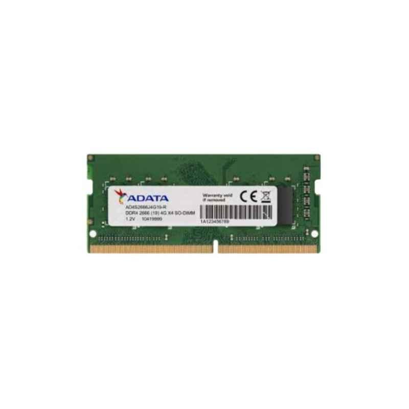 Adata 4GB 2666GHz DDR4 Laptop RAM, AD4S2666J4G19-R