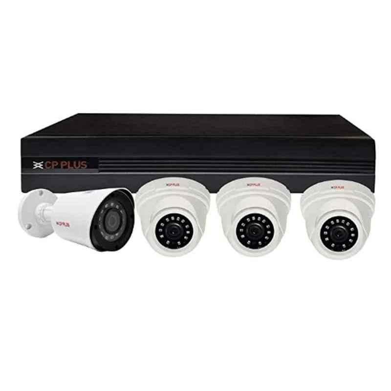 CP Plus 2.4MP 3 Pcs Dome, 1 Pc Bullet Camera, 2TB Hardisk, 4CH DVR, Cable Roll, Power Supply, BNC & DC Connector Kit