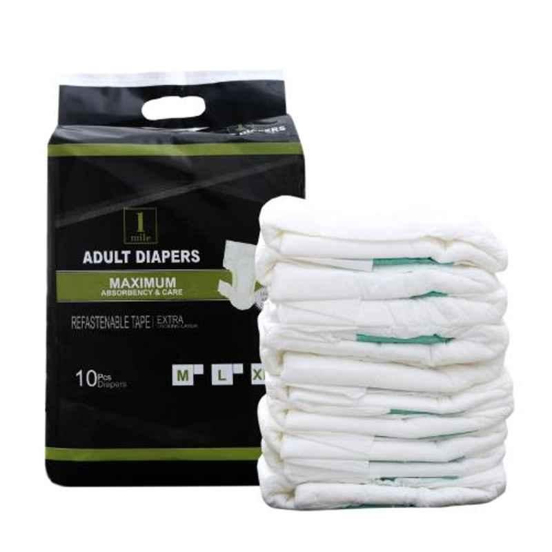 1Mile Large Adult Diaper (Pack of 10)