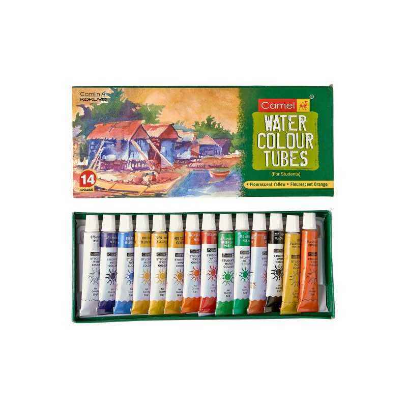 Camlin 5ml 14 Shade Student Water Color Tube, 3604503