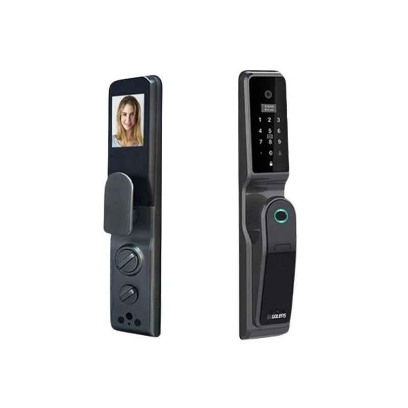 Golens X75 Alloy Steel Black 7 Ways Smart Digital Door Lock with 3D Face ID