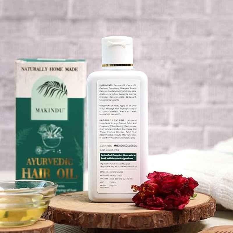 Makindu Cosmetics 100ml Ayurvedic Hair Oil for Hair Growth