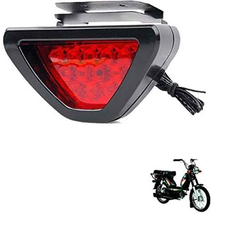 Kozdiko 12 LED Triangle Shape Bike Brake Light with Flash Mode for TVS Super XL, koz_94848