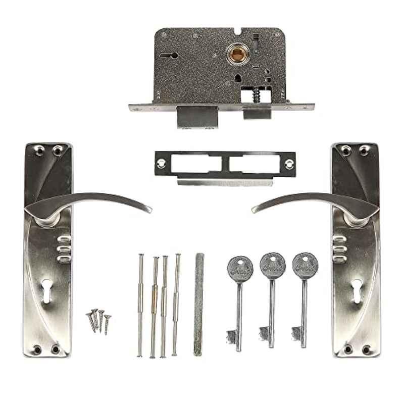 Voltizi 70mm â€ŽStainless Steel Matt Finish Mortise Door Lock Set for Main Door, CRZ024