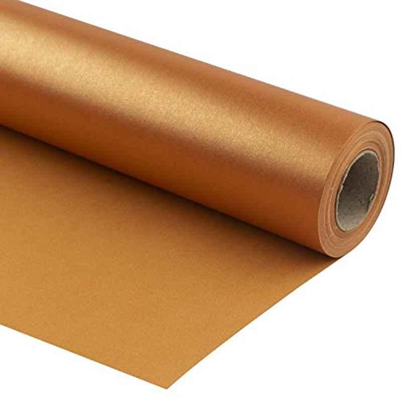 MM WILL CARE 5m 20 inch Copper Matte Wrapping Paper Roll, MMWILL1279
