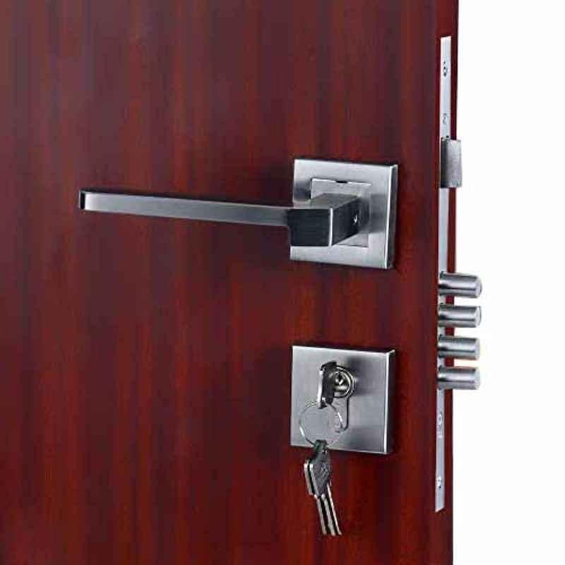 Homexpert Rose MG306 60mm Stainless Steel Silver One Side Key Mortise Door Lock Set