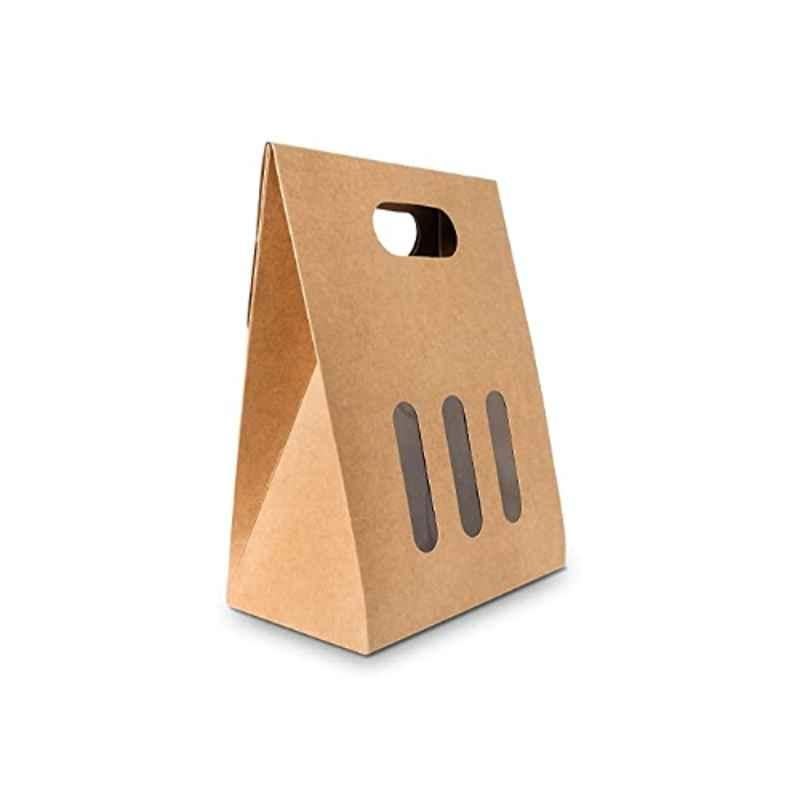 UDBHAV IDDIEN INC 5.75x8x3.5 inch 300 GSM Brown Kraft Paper Bag, UI-518-25 (Pack of 25)