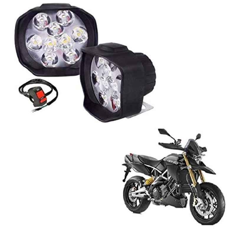 Kozdiko 2 Pcs Sheen 15W 9 LED 6000k Transformer Bumble Bee Style LED Fog Light Set for Aprilia Dorsodurao 1200 ABC, koz_81277