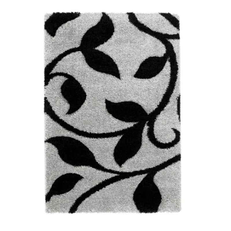 Carpetify 3x5ft Grey & Black Florida Collection Fur Rug Carpet, 0718YMDKCKC