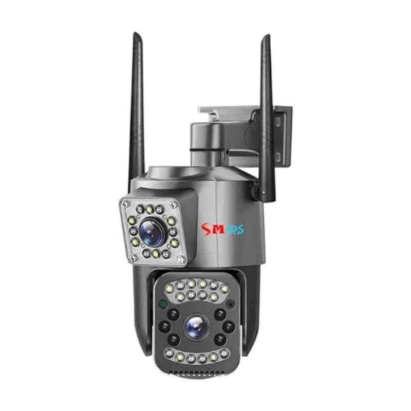 Smars 4MP 4G Sim Dual Lens IP PTZ Camera with AI Tracking Audio & Video Monitoring