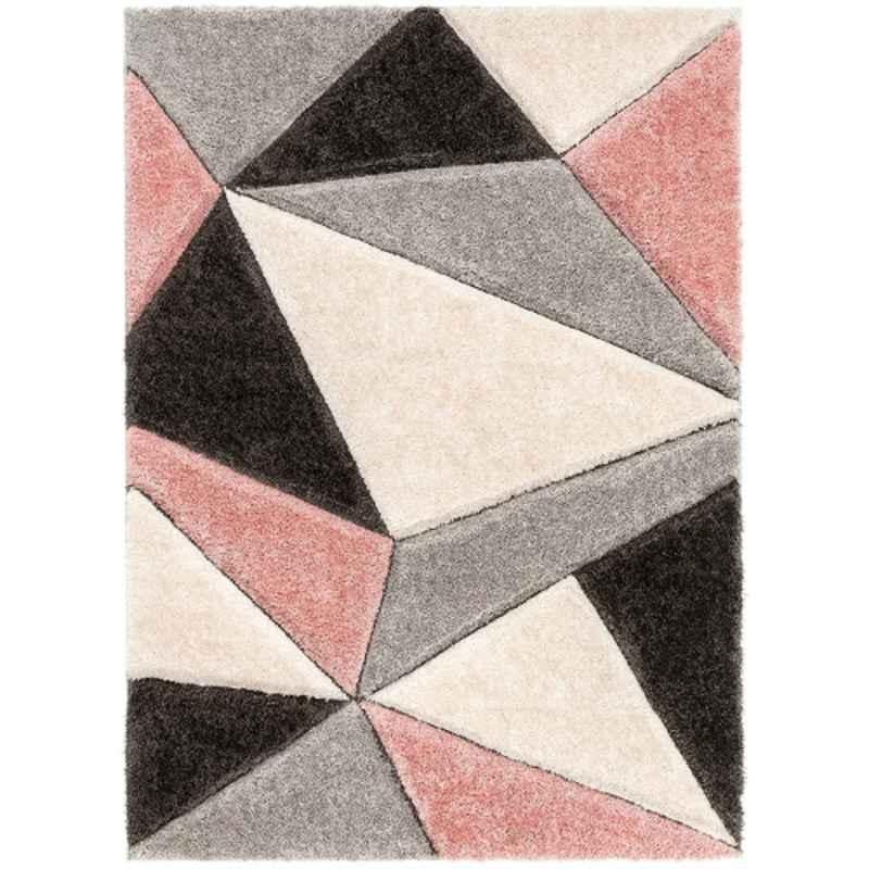 Carpetify 3x5ft Multicolor Modern Geometric 3D Textured Thick & Soft Shaggy Fur Rug Carpet, 0928Z2UBX2Y