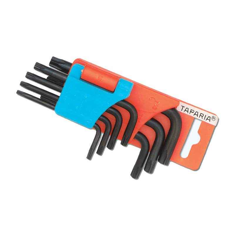 Taparia 7 Pcs Short Series Torx Keys Set in Hanger Packing, KTH 7S
