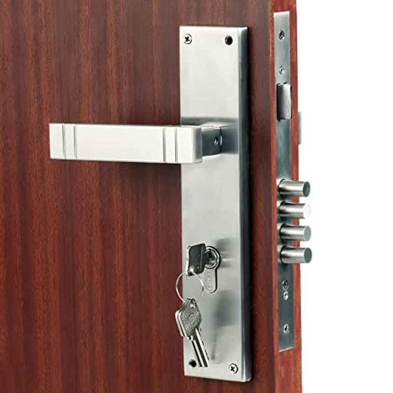 Voltizi â€ŽSpacio 10 inch â€ŽStainless Steel â€ŽMatt Finish Mortise Main & Bedroom Lock Set