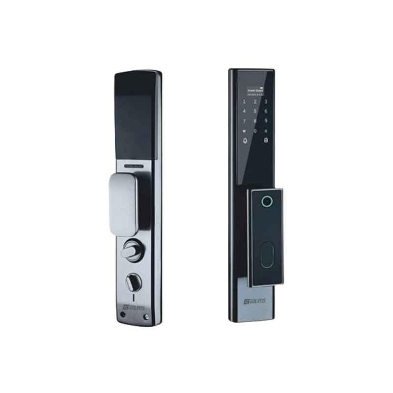 Golens X7 Alloy Steel Black Smart Digital Door Lock with Wi-Fi Remote, Fingerprint, Rfid Card, Pin & Manual Key