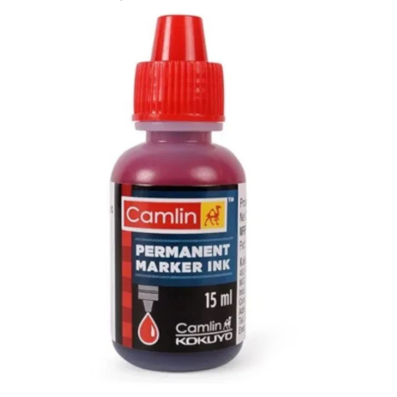Camlin Red Permanent Marker Ink, 20000C407 (Pack of 10)