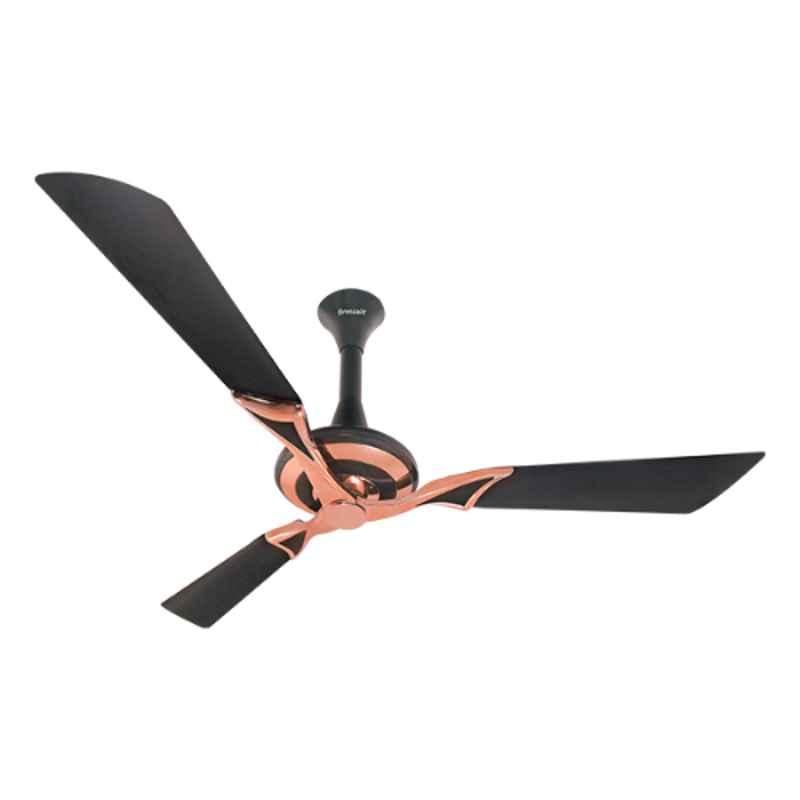 Breezalit Stella 70W Pearl Black Designer Ceiling Fan, BZ045, Sweep: 1320 mm