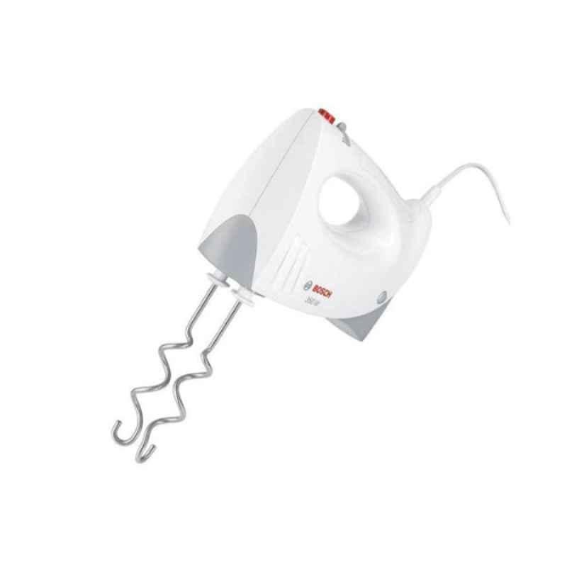 Bosch 350W White Stainless Steel Hand Mixer with 3 Litre Bowl, MFQ3555GB