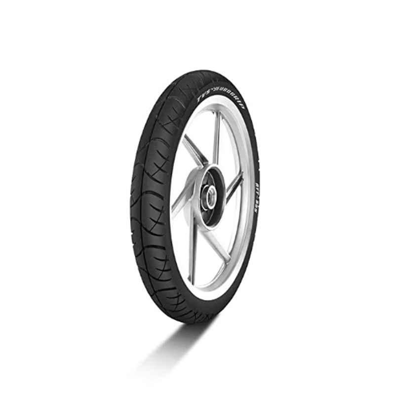 TVS Eurogrip 80/100-18 47P ATT555F TBL Tubeless Black Bike Tyre, 3MCY9081855F11
