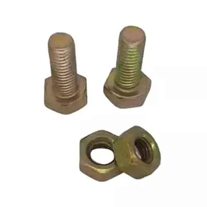 B K Jagan & Co 12x150mm GI Hex Head Bolt with Nut, 4564 (Pack of 50)