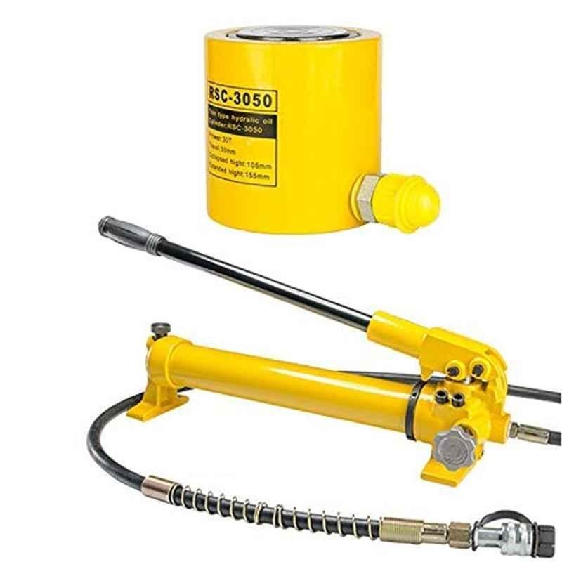 Voltz RSC-3050700 30 Ton 50mm Hydraulic Cylinder Jack Solid Lifting with Hand Pump Stroke