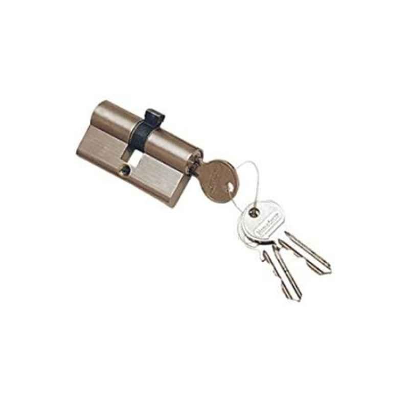 Smart Shophar 60mm Brass & Steel Nickel Davo Cylindrical Lock, SLK18CL-Davo-NKNS-P1 (Pack of 6)