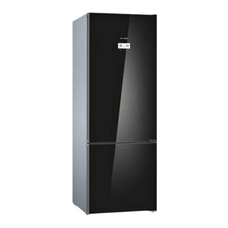 Bosch 559L 2 Star Black Frost Free Double Door Bottom Mount Refrigerator with Temperature Display, KGN56LB41I