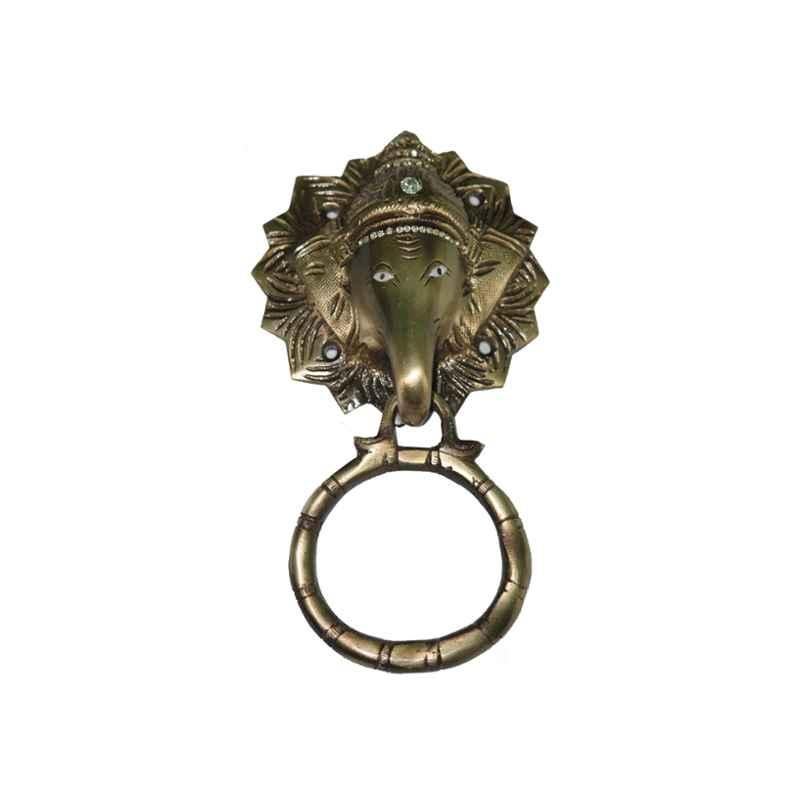 Smart Shophar 7 inch Brass Antique Elephant Door Knocker, SHA10DK-ELPH-AN07-P1