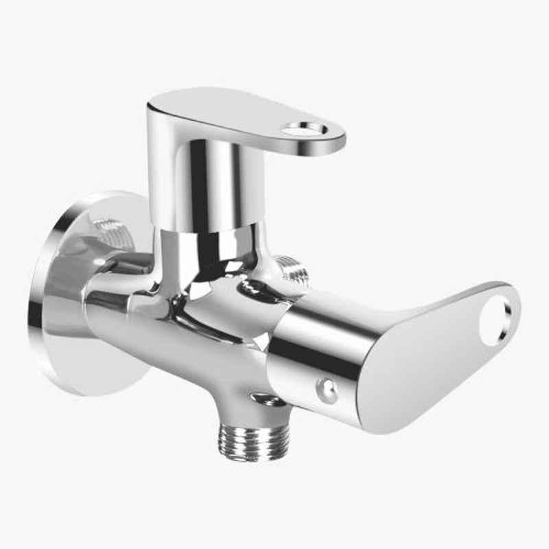 Kerovit Hydrus Plus Silver Chrome Finish 2 Way Angular Valve with Flange, KB511040