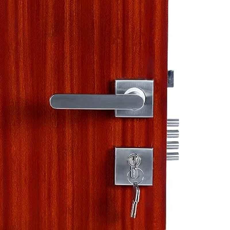 Handle Waala Rose MG304 Stainless Steel Silver One Side Key Mortise Door Lock Set