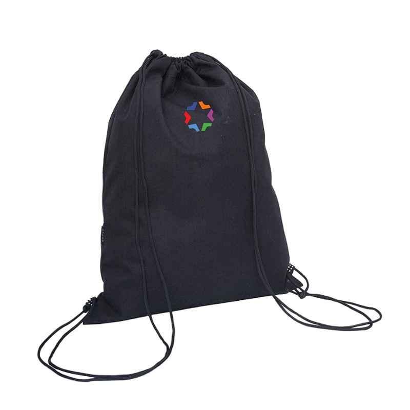 Stolt Fit Polyester 10-15L Midnight Black Drawstring Bag