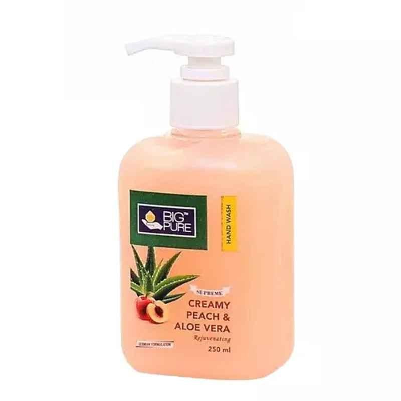 Big Pure 250ml Creamy Peach & Aloevera Pealised Type Liquid Hand Wash, HWPCP250
