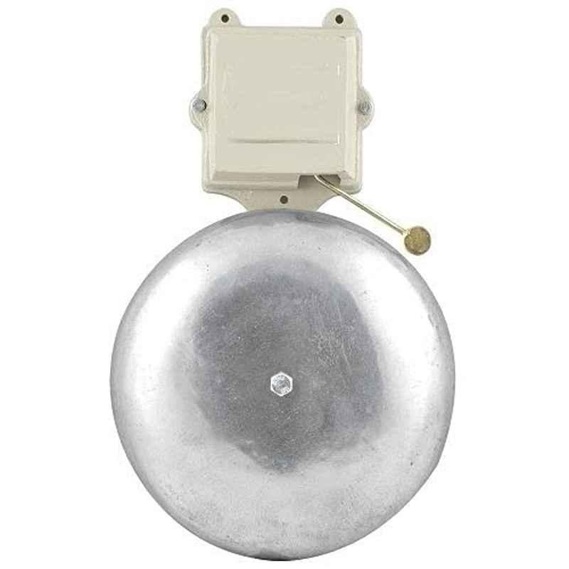 MME 6 inch Metal Silver Automatic School Timer Gong Bell