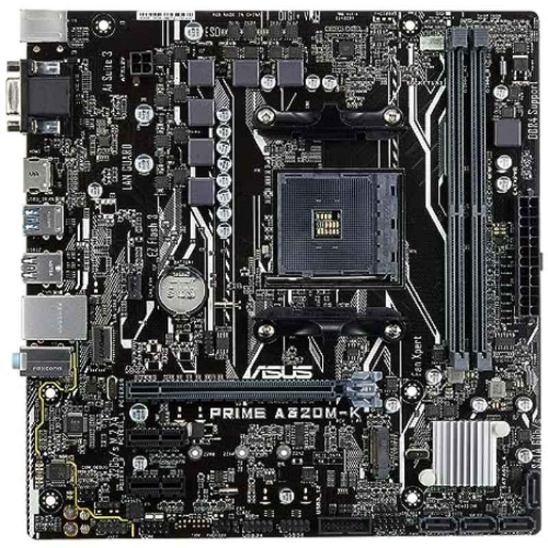 Asus Prime A320M-K AM4 DDR4 uATX Motherboard with LED Lighting