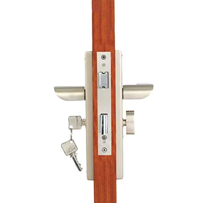 Voltizi 70mm â€ŽZinc â€ŽSatin Finish Mortise Door Lock Set for Main Door, CRZ020