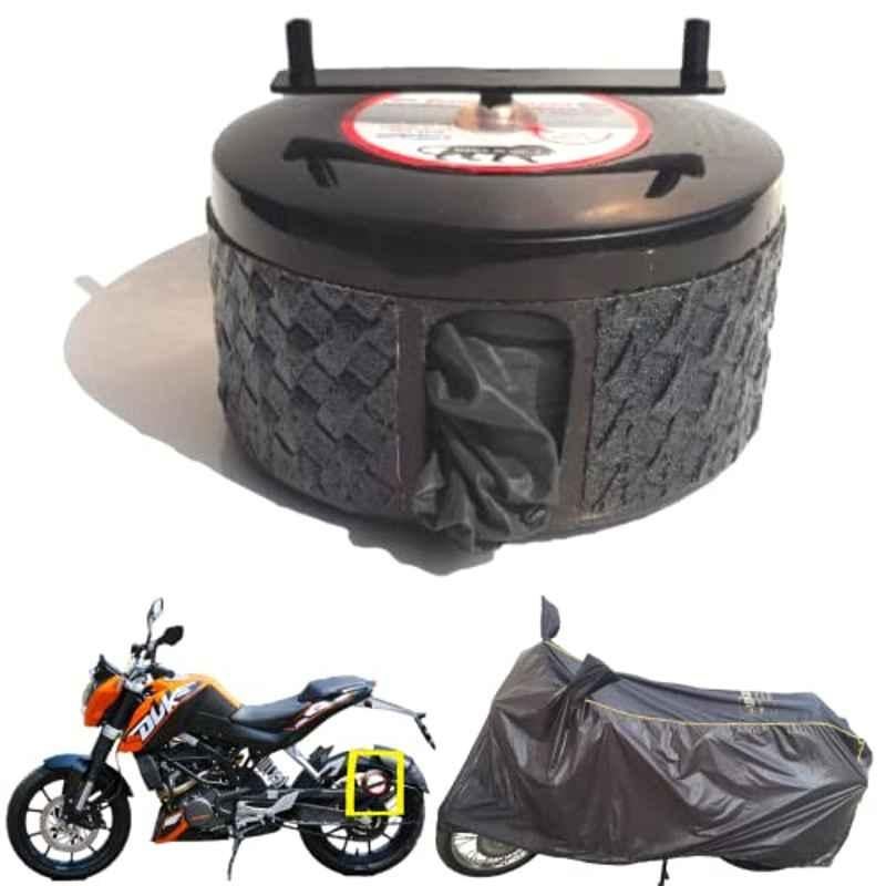 Bike Blazer Black Mamba Nylon Taffeta Universal Size Semi-Automatic Bike Body Cover for KTM 125 Duke, 2021 RC 125, 2021 RC 200 & 790 Duke