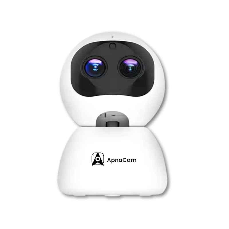 ApnaCam 3MP CareCam Pro FHD 10X Zoom 360 deg PT SmartWiFi Camera with Night Vision, Support Upto 128 Gb MicroSD, AI Face & Motion Detection